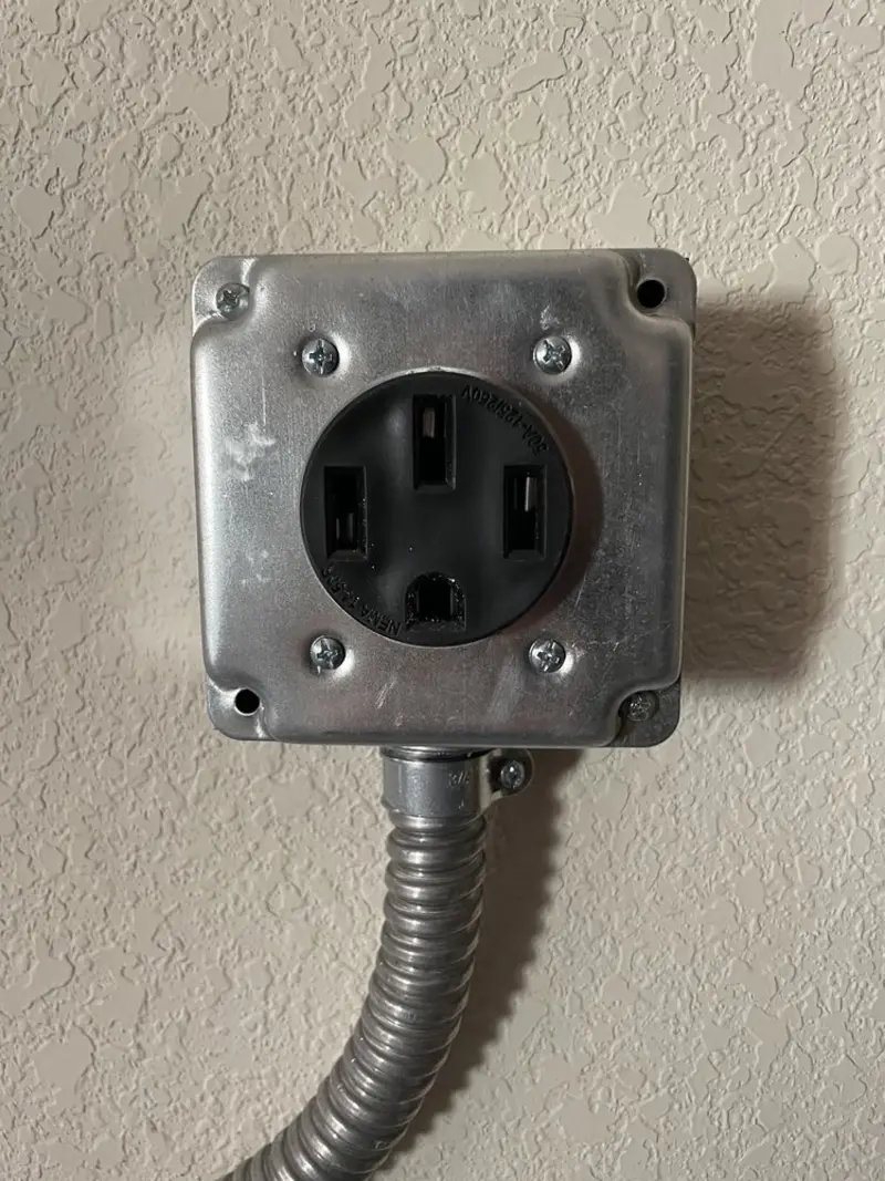 NEMA 14-50 outlet installed for Smart Home Electrical in North Myrtle Beach
